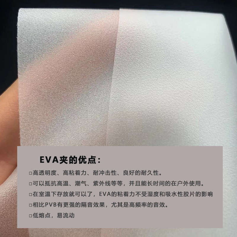 EVA玻璃夾膠 eva膠片透明防水PA薄膜 EVA耐熱 型號：EVA-0.3mm